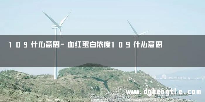 109什么意思-血红蛋白浓度109什么意思