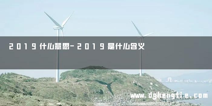 2019什么意思-2019是什么含义