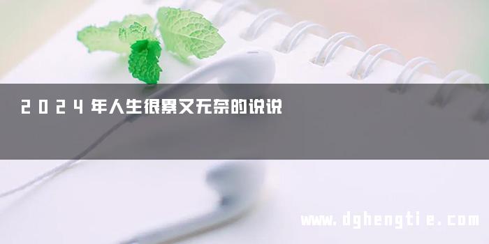 2024年人生很累又无奈的说说