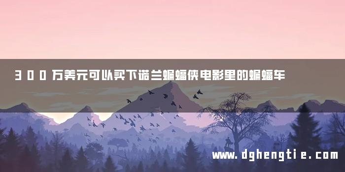 300万美元可以买下诺兰蝙蝠侠电影里的蝙蝠车