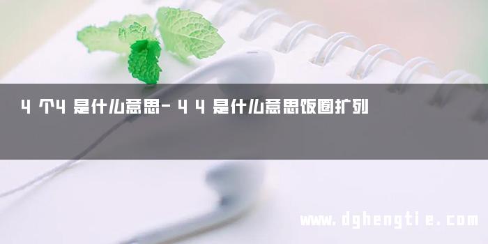 4个4是什么意思-44是什么意思饭圈扩列