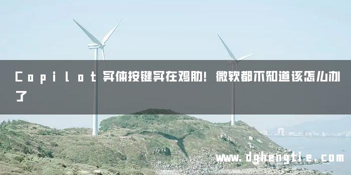 Copilot实体按键实在鸡肋！微软都不知道该怎么办了
