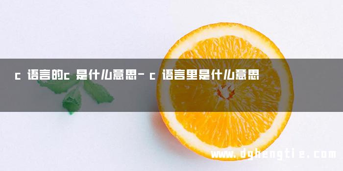 c语言的c是什么意思-c语言里是什么意思