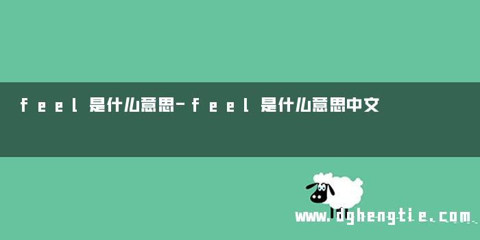 feel是什么意思-feel是什么意思中文