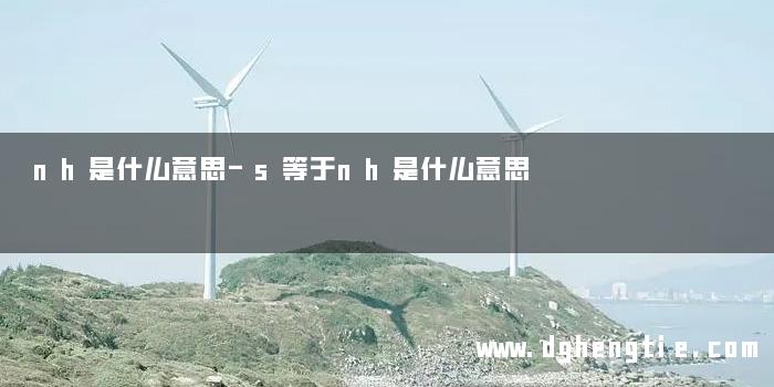 nh是什么意思-s等于nh是什么意思