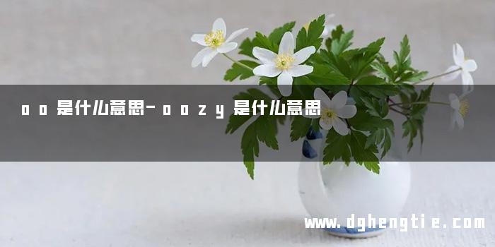 oo是什么意思-oozy是什么意思