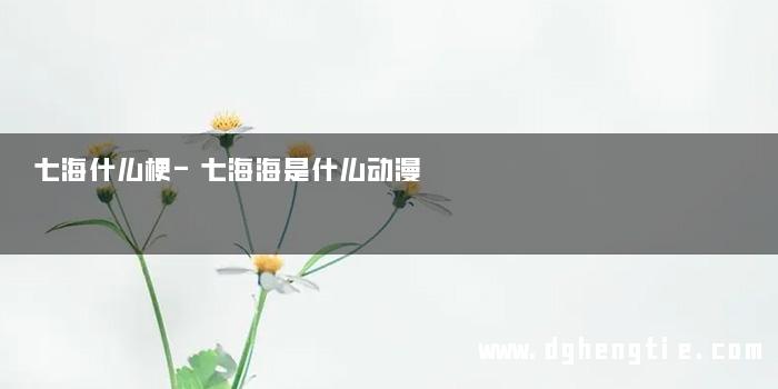 七海什么梗-七海海是什么动漫
