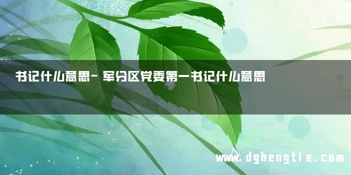 书记什么意思-军分区党委第一书记什么意思