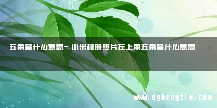 五角星什么意思-小米相册照片左上角五角星什么意思
