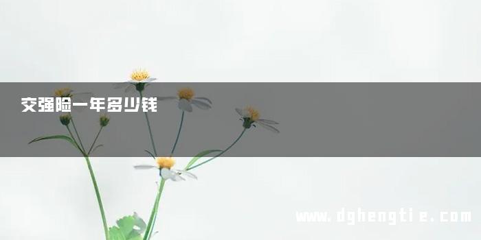 交强险一年多少钱