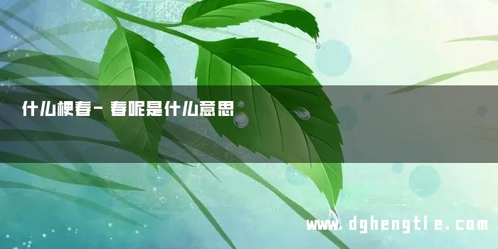 什么梗春-春呢是什么意思