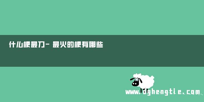 什么梗最刀-最火的梗有哪些