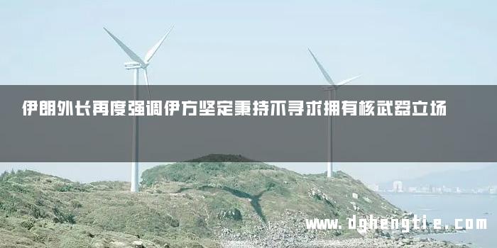 伊朗外长再度强调伊方坚定秉持不寻求拥有核武器立场