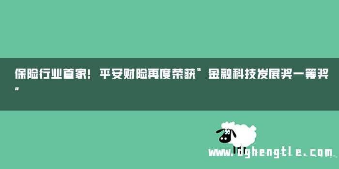 保险行业首家！平安财险再度荣获“金融科技发展奖一等奖”