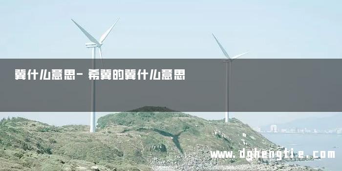 冀什么意思-希冀的冀什么意思