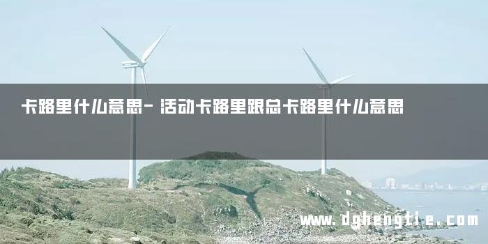 卡路里什么意思-活动卡路里跟总卡路里什么意思