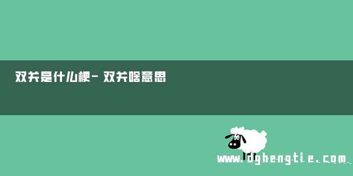双关是什么梗-双关啥意思