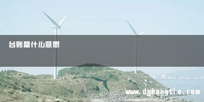 台账是什么意思