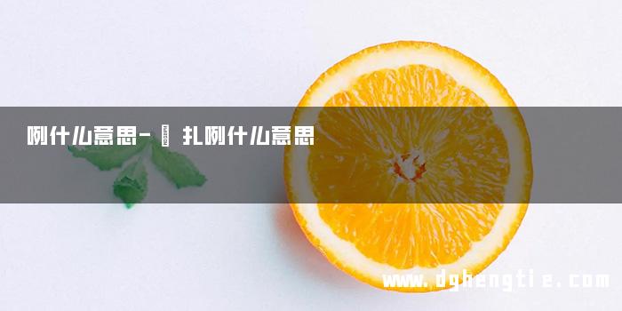 咧什么意思-嫽扎咧什么意思