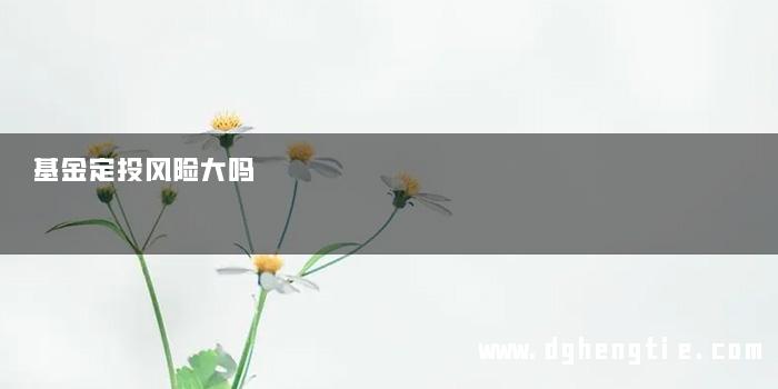 基金定投风险大吗