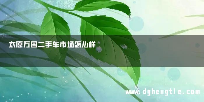 太原万国二手车市场怎么样