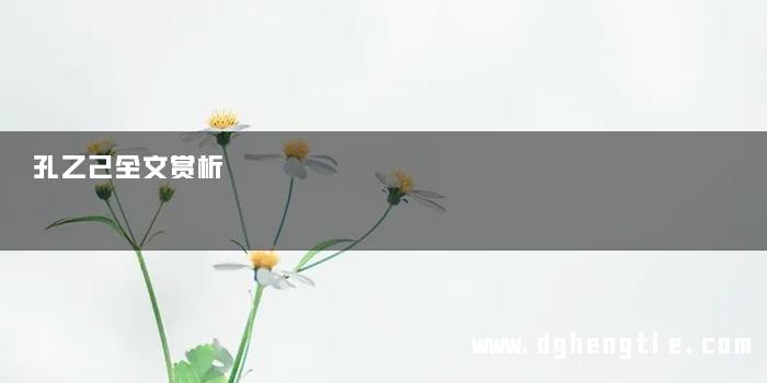 孔乙己全文赏析