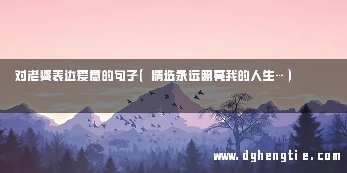 对老婆表达爱意的句子（精选永远照亮我的人生…）