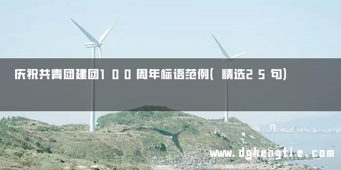 庆祝共青团建团100周年标语范例（精选25句）