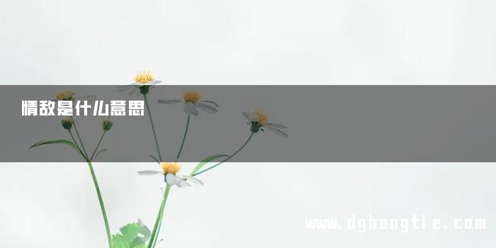 情敌是什么意思