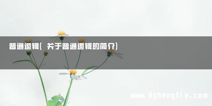 普通逻辑(关于普通逻辑的简介)