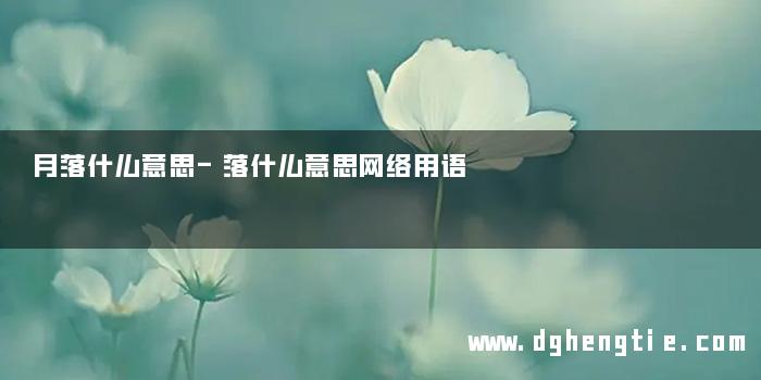 月落什么意思-落什么意思网络用语