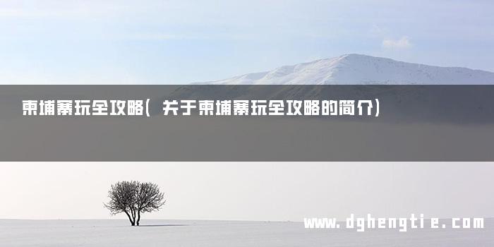 柬埔寨玩全攻略(关于柬埔寨玩全攻略的简介)