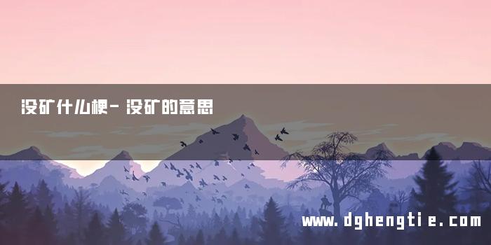 没矿什么梗-没矿的意思