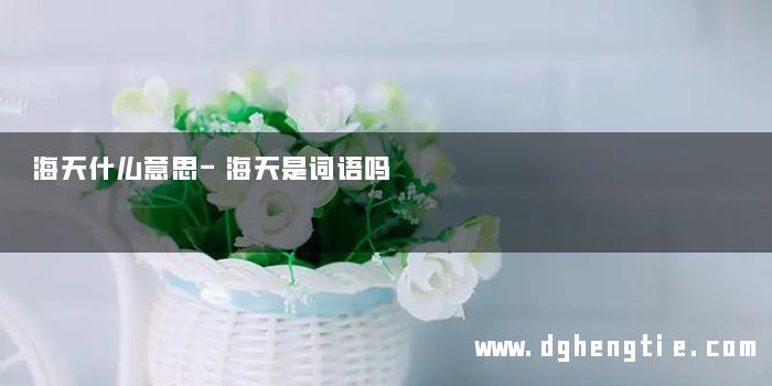 海天什么意思-海天是词语吗