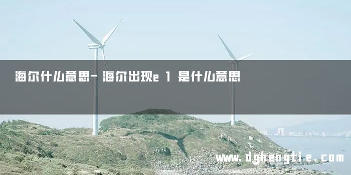 海尔什么意思-海尔出现e1是什么意思