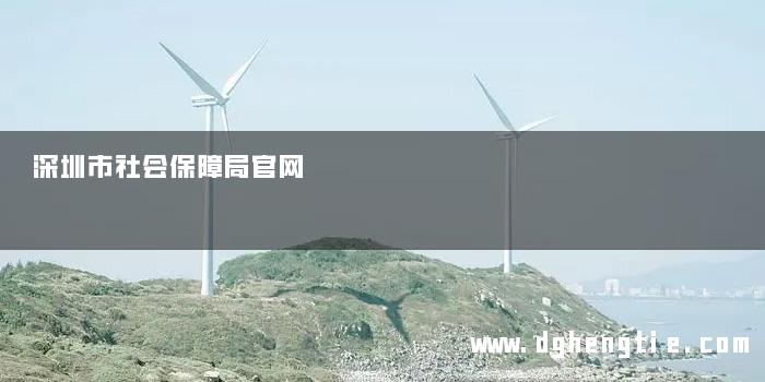 深圳市社会保障局官网