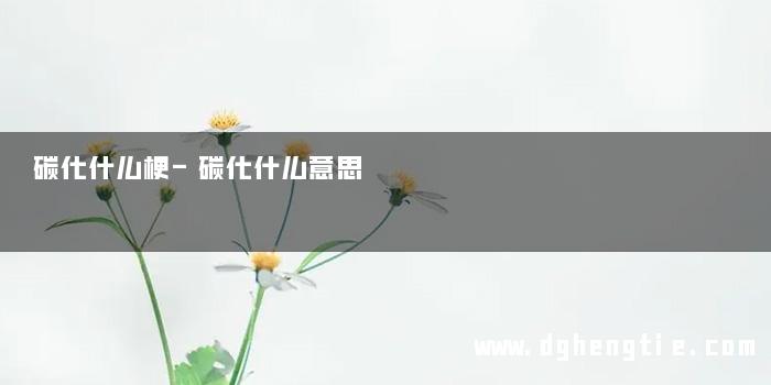 碳化什么梗-碳化什么意思