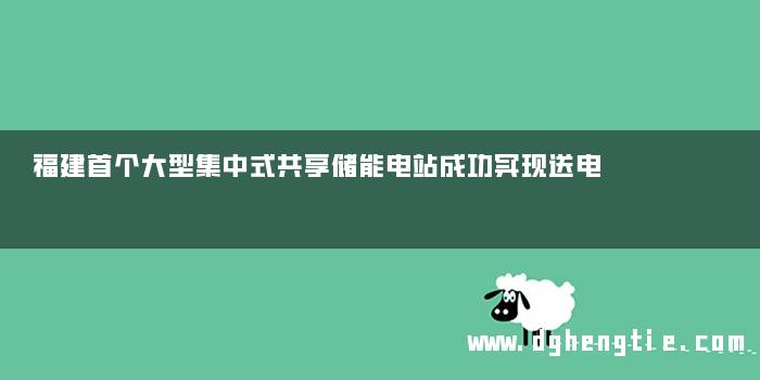 福建首个大型集中式共享储能电站成功实现送电