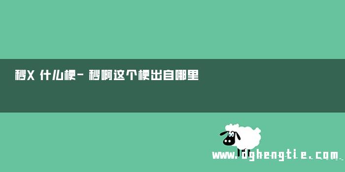秒X什么梗-秒啊这个梗出自哪里