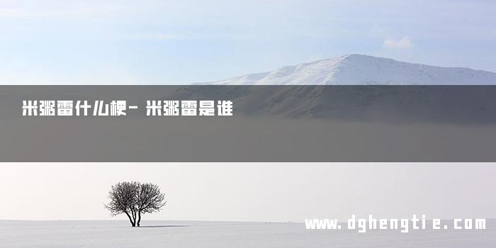 米粥雷什么梗-米粥雷是谁