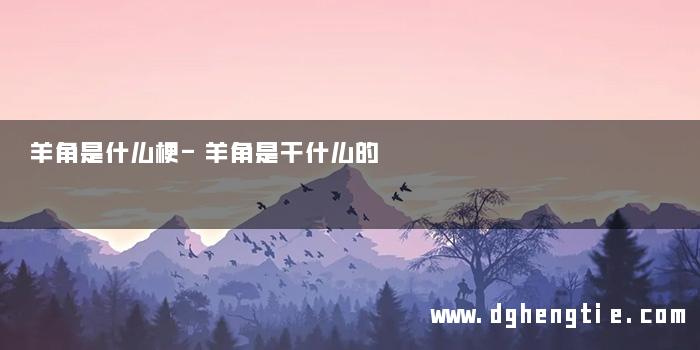 羊角是什么梗-羊角是干什么的