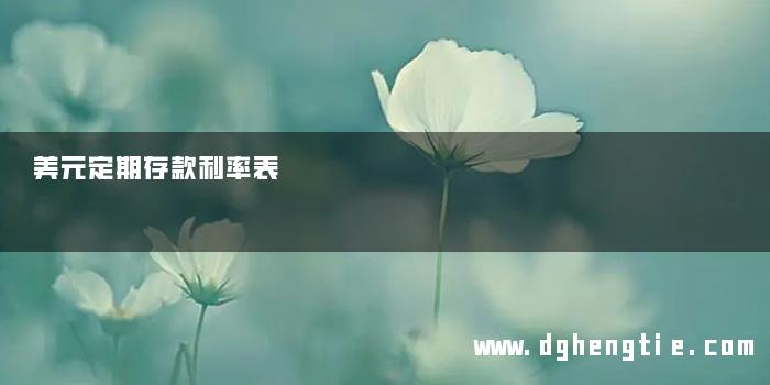 美元定期存款利率表