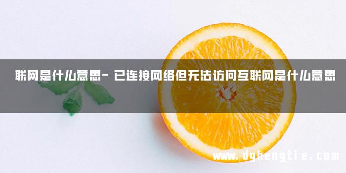 联网是什么意思-已连接网络但无法访问互联网是什么意思
