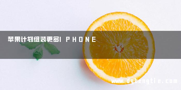 苹果计划组装更多IPHONE