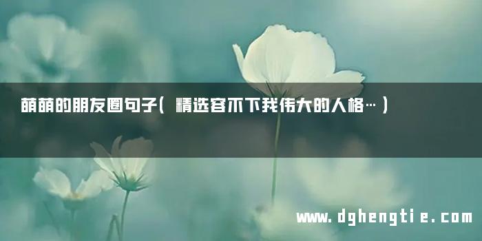 萌萌的朋友圈句子（精选容不下我伟大的人格…）