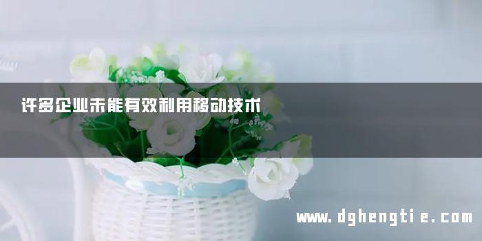 许多企业未能有效利用移动技术