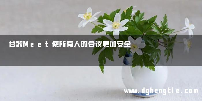 谷歌Meet使所有人的会议更加安全