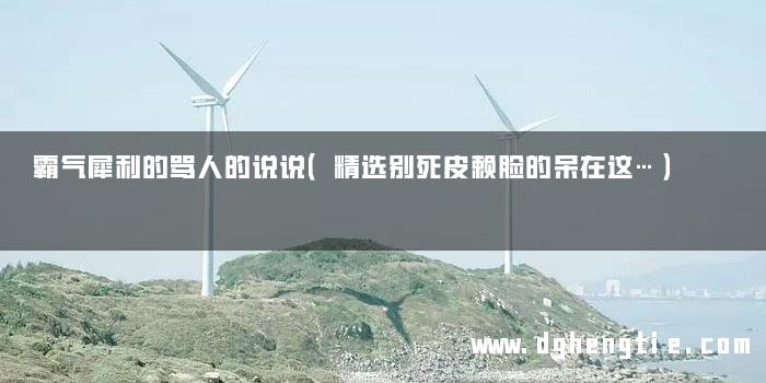 霸气犀利的骂人的说说（精选别死皮赖脸的呆在这…）